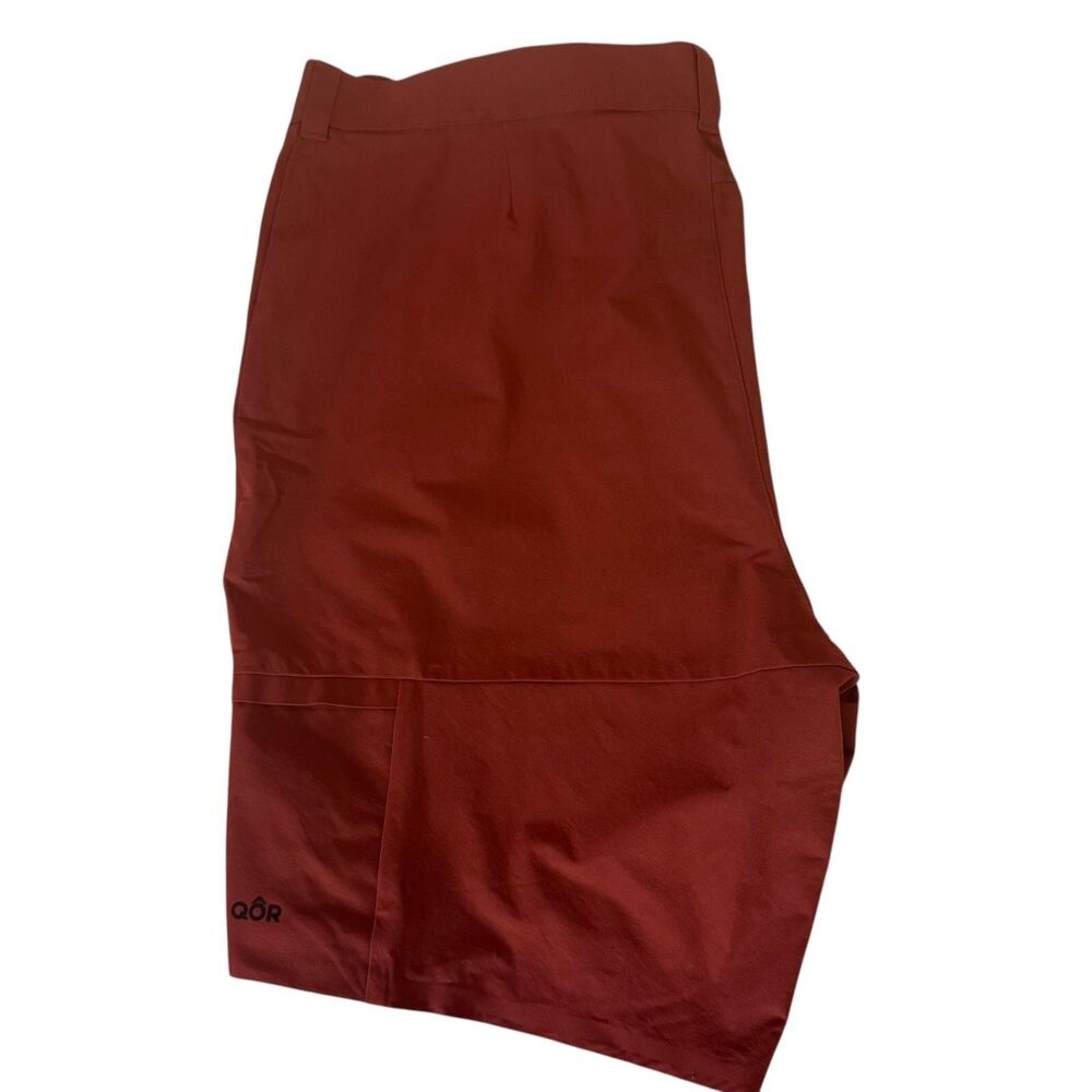 QOR Mens Nylon Shorts Outdoor Cargo Hiking Sporty Athleisure Orange 38 bv